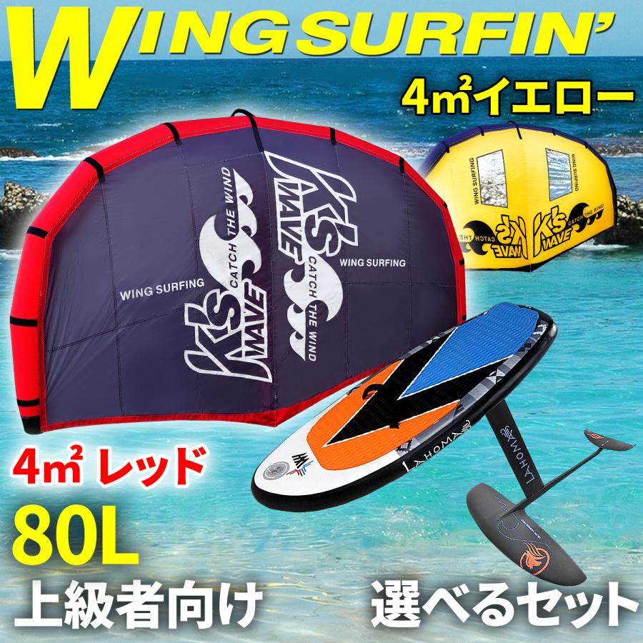 ウイングサーフィン 80Lセット 上級者 【 3点フルセット 】 4平米 