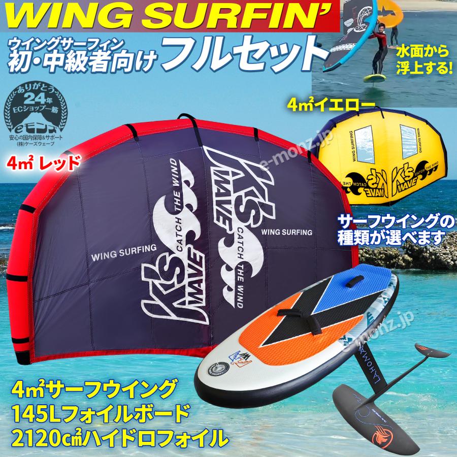 ウイングサーフィン 145Lセット 初・中級者 【 3点フルセット 】 4平米 