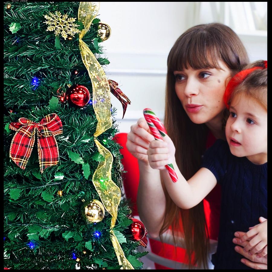 超速組立 クリスマスツリー 【 レッドリボンタイプ LED付 】 180cm 超速組立 クリスマスツリー 【 ワン・ツー・ツリー レッドリボン