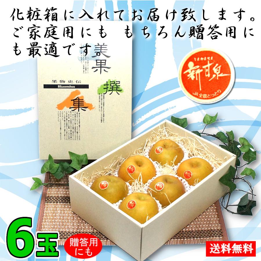新甘泉 しんかんせん 梨 甘い 赤秀品 高糖度 6玉 化粧箱 鳥取県 新甘泉 しんかんせん 梨 甘い 赤秀品 高糖度 6玉 化粧箱 鳥取県