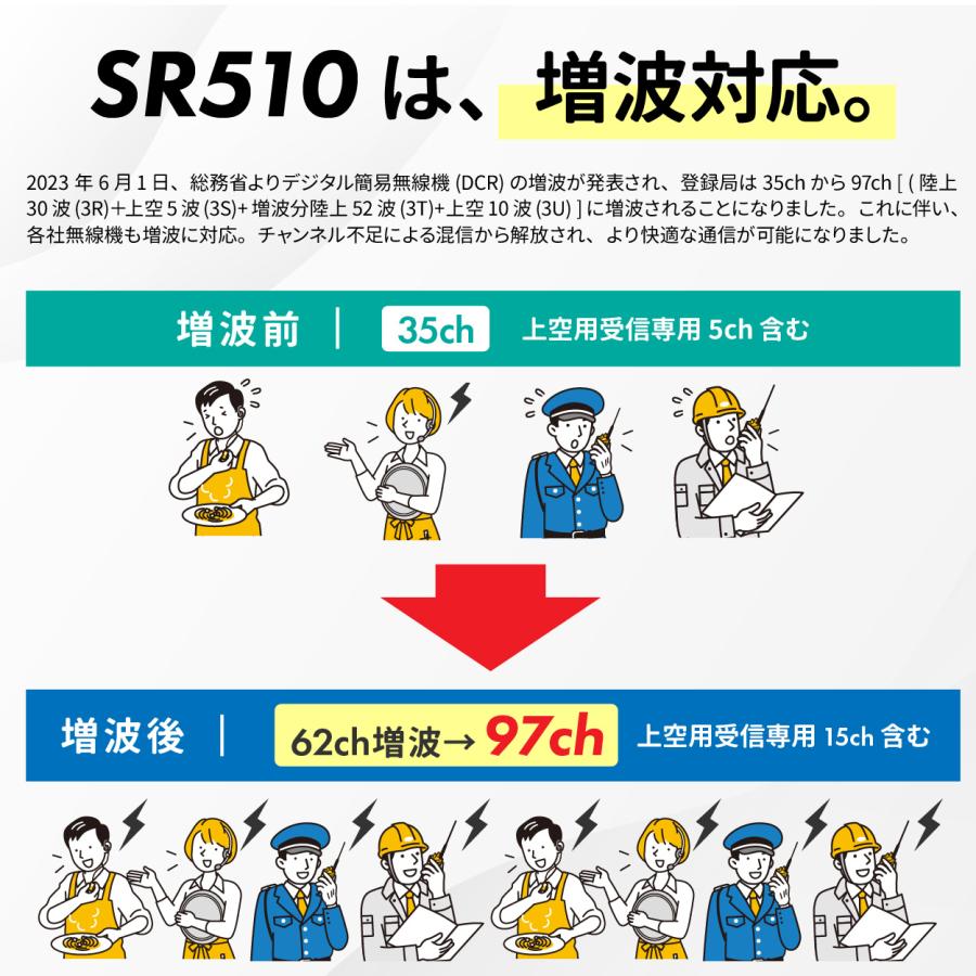 八重洲無線 トランシーバー 無線機 SR510 デジタル簡易無線 登録 八重洲無線 トランシーバー 無線機 SR510 デジタル簡易無線 登録