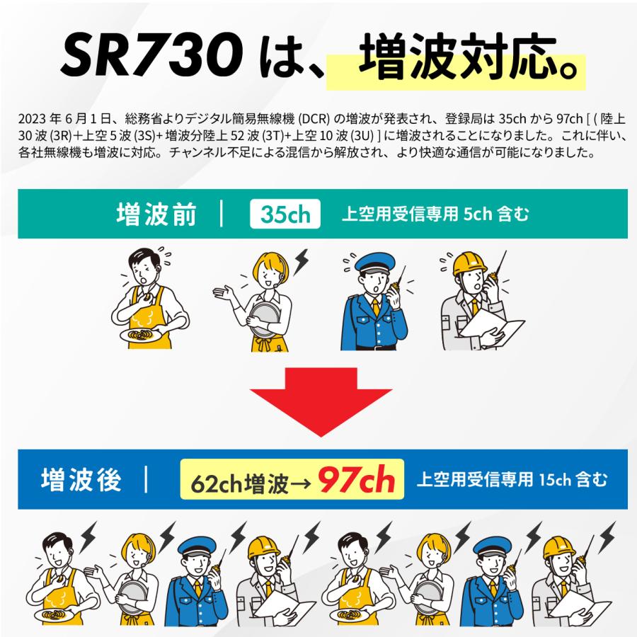 八重洲無線 トランシーバー 無線機 SR730 デジタル簡易無線 登録 八重洲無線 トランシーバー 無線機 SR730 デジタル簡易無線 登録