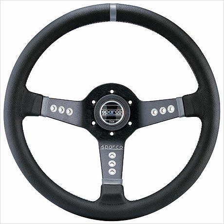 sparco/スパルコ L777 ブラックレザー/ブラックスポーク 商品番号