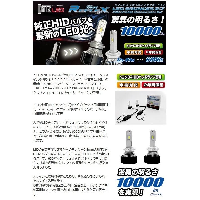 CATZ/キャズ REFLEX Neo/リフレクスネオ LED BRUNKER KIT/LEDブランカーキット D4S専用 商品番号:CLC45｜e-naniwaya｜02