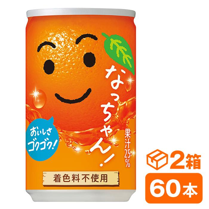 なっちゃん サントリー なっちゃんオレンジ 160g缶 30本入り×2ケース