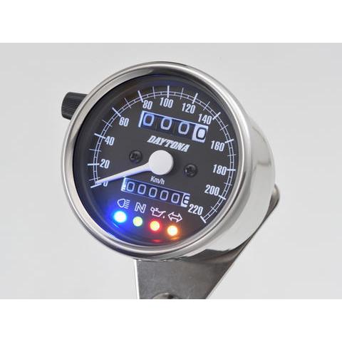 DAYTONA（デイトナ） 機械式スピードメーター φ60 ホワイトLED照明