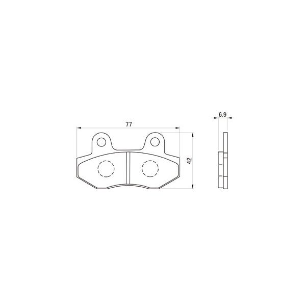 DAYTONA（デイトナ） ブレーキパッド 赤パッド 【セミメタルパッド