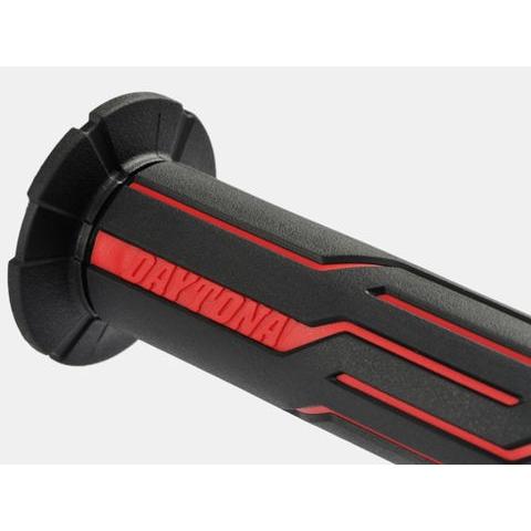 DAYTONA（デイトナ） GRIPPY GRIP【GG-D-LINE】 ブラック×レッド 120mm
