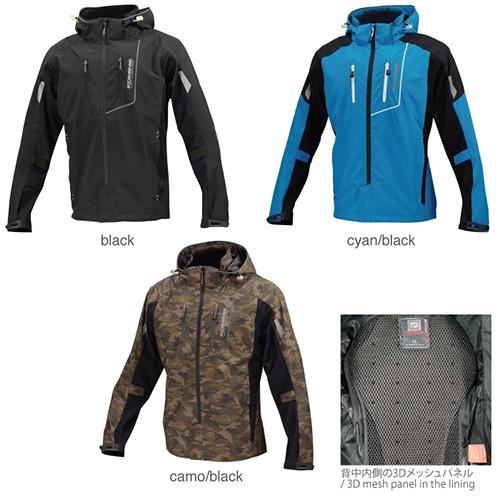 コミネ(KOMINE) JK-112 プロテクトハーフメッシュパーカ-ゲンリ (カモフラージュ/ブラック/WM)