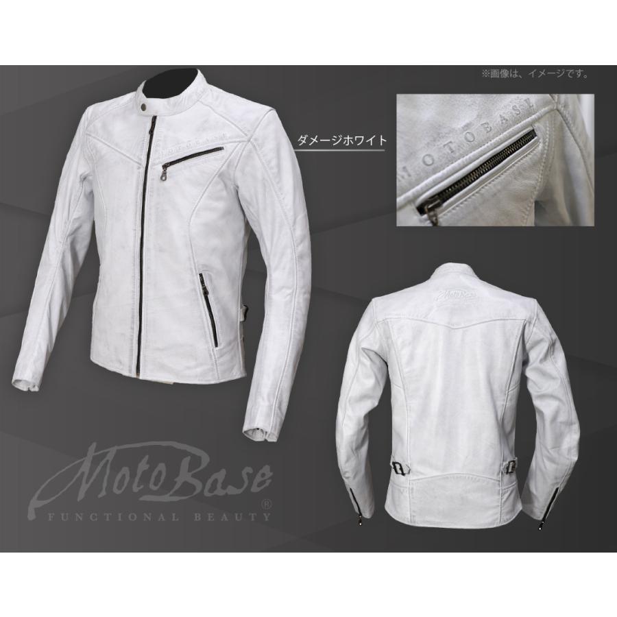 モトベースMOTO BASE バイク用シングルライダースジャケットMBLJ-01