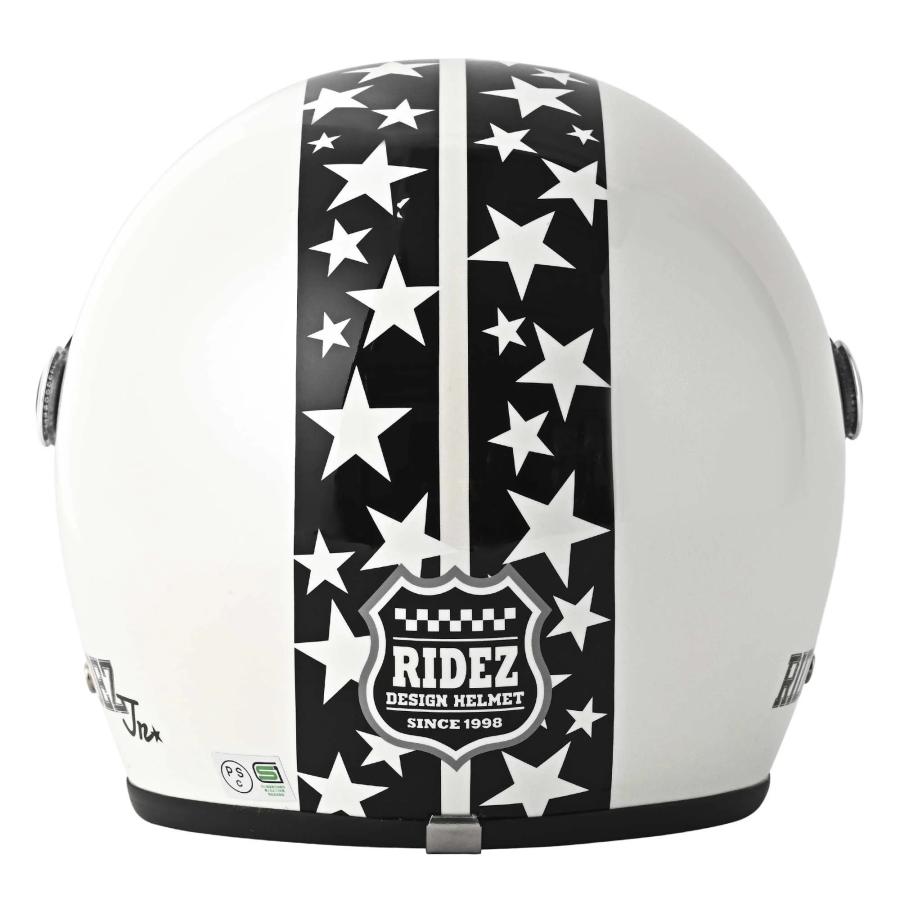 【在庫有】【送料無料】ライズ(RIDEZ) キッズ・子供用｜シールド付｜ジェット ヘルメット｜ライズ Jr STAR ｜パールホワイト｜キッズ ...