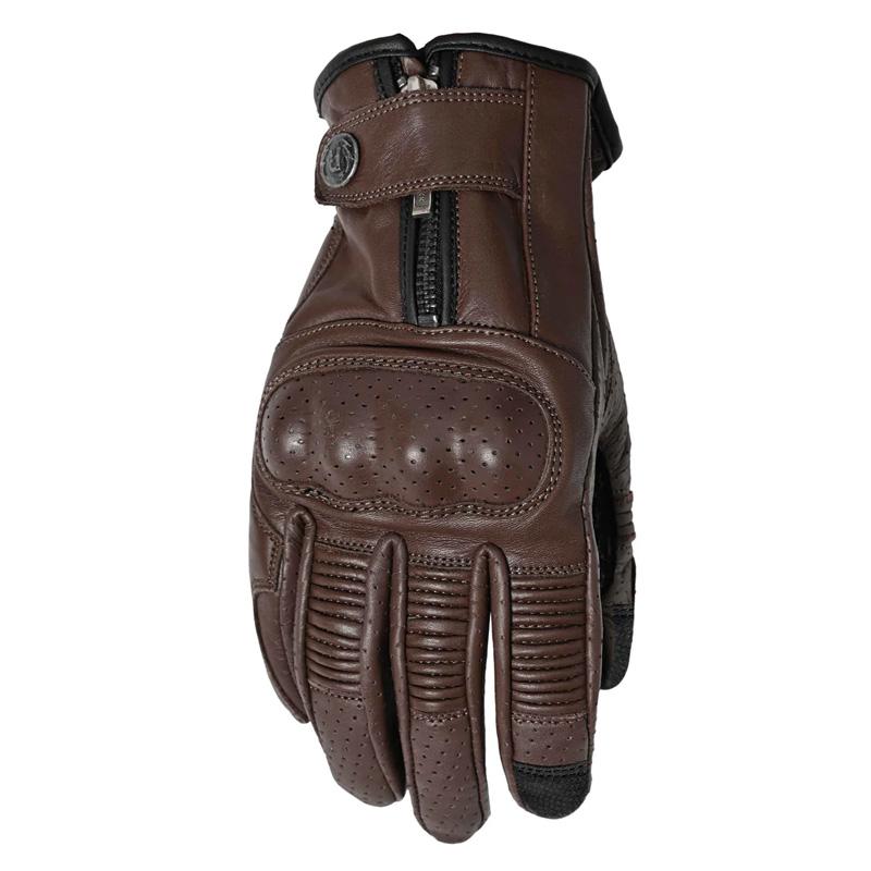 ライズ(RIDEZ) MOTO グローブ DEFOE バイク用 レザーグローブ BROWN