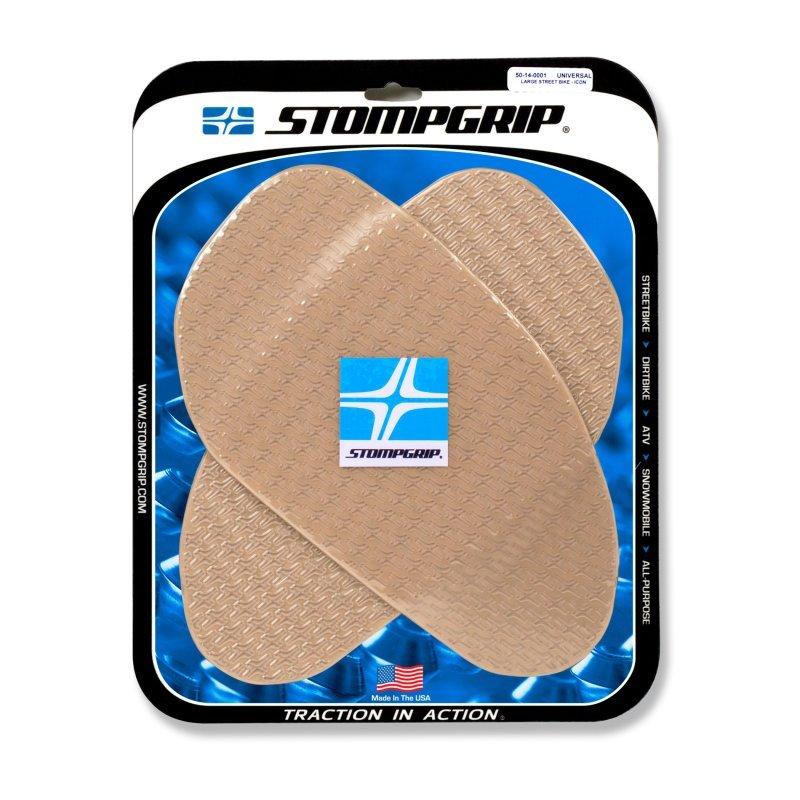 ストンプグリップ(STOMP GRIP）タンクパッド ユニバーサル ラージ アイコン(50-14-0001)（クリア）
