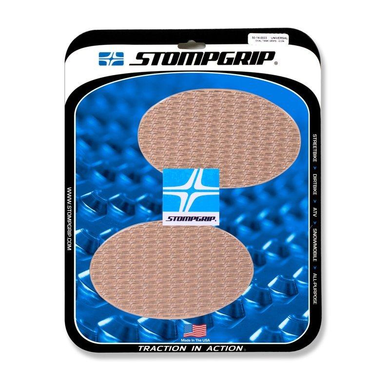 ストンプグリップ(STOMP GRIP）タンクパッド オーバル(10.8x17.1)x2 アイコン(50-14-0003)（クリア）