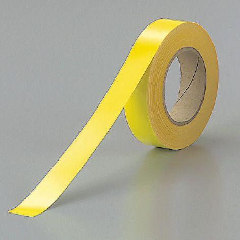 ユニット（UNIT） 蛍光テープ 転倒防止 防災 黄色 30mm幅×20mm巻 注意