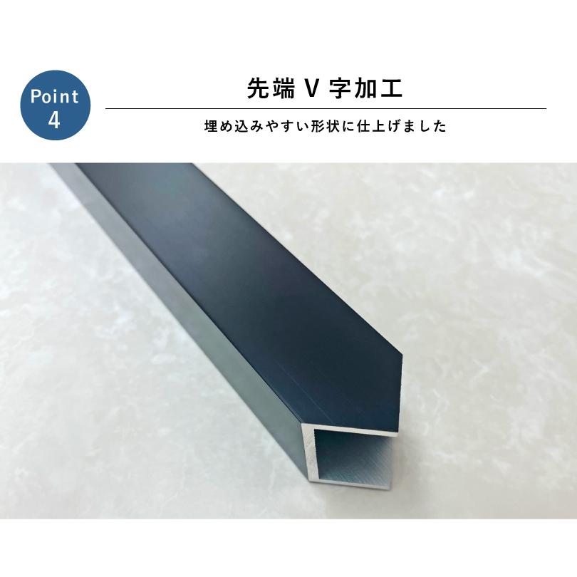 駐車場 アルミ角柱付き番号プレート H165×W250mm 支柱色：ブラック・ブロンズ / 支柱付き駐車場番号 支柱付きプレート 月極駐車場 店舗駐車場 砂利 土 | ブランド登録なし | 14