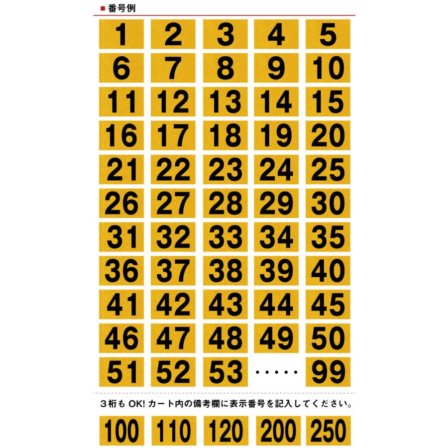 反射仕様 駐車場 番号 看板 H165×W250ミリ 番号札 ナンバープレート