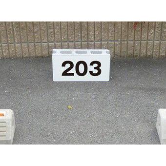 【両面テープ付き】駐車場 番号 名前 プレート H185×W385ミリ 番号札 ネーム 看板 名札プレート ネームプレート 社名プレート CN-9 | ブランド登録なし | 01