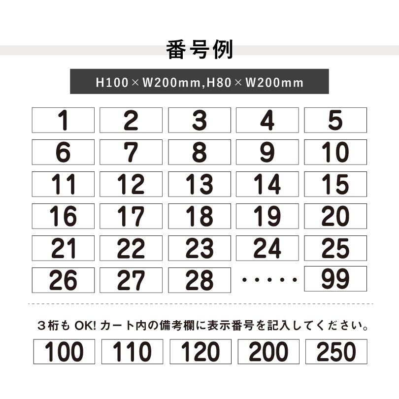 『組み合わせ自由』駐車場 番号 プレート 看板 番号札 ナンバープレート 表示板 駐車場番号 プレート作成 数字 シンプル おしゃれ cn-custom | ブランド登録なし | 08