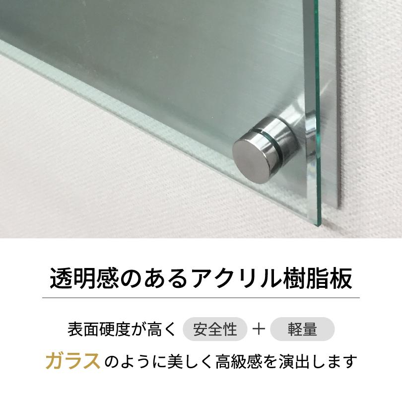 ステンレス×ガラス調アクリル ラフィネ 化粧ビス止め  H300×W600mm ドライエッチング加工 屋外用 CS22-RF | ブランド登録なし | 03