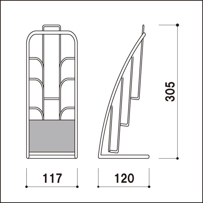 チラシ入れケース カタログラック A4 3ツ折サイズ 卓上 屋内 チラシケース パンフレットスタンド カタログスタンド PR-113 | ブランド登録なし | 01
