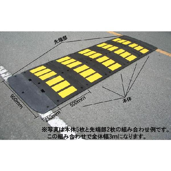 減速くん：タイプ２ 減速帯 本体部 駐車場 パーキング 工場 減速 滑り止め 車 TYPE-021 | ブランド登録なし | 02