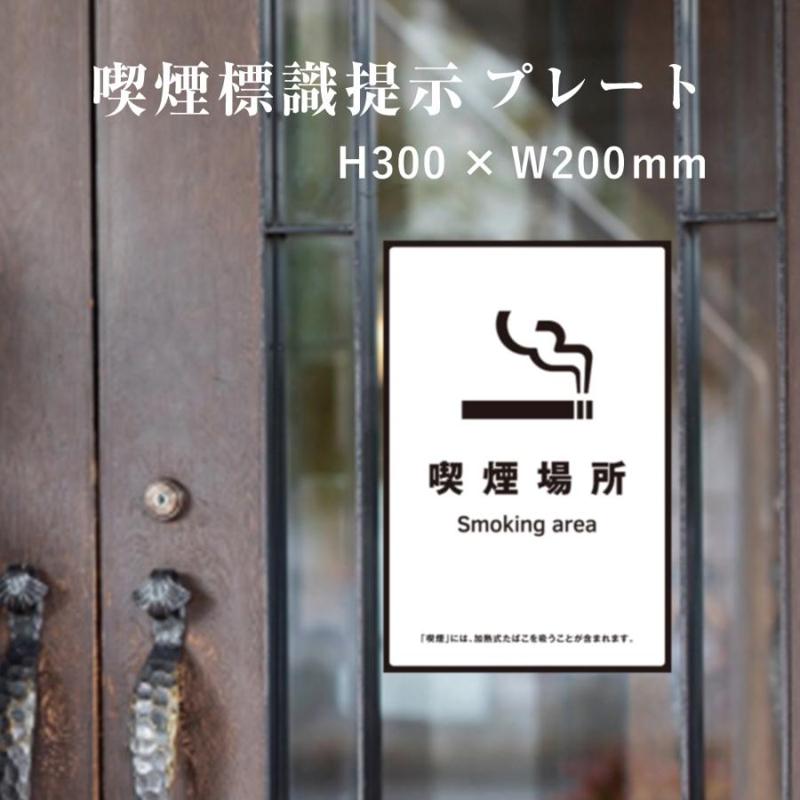 喫煙場所 喫煙設備 標識提示 プレート 受動喫煙防止対策 副流煙対策  H300×W200mm kin-16 | ブランド登録なし