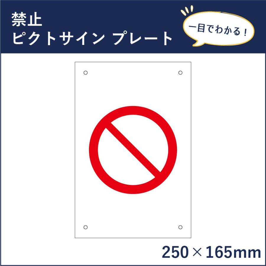 禁止 ピクトサイン H250×W165mm ピクトグラム マーク 注意プレート 看板 立入禁止 立ち入り禁止 進入禁止 mark-05｜e-netsign