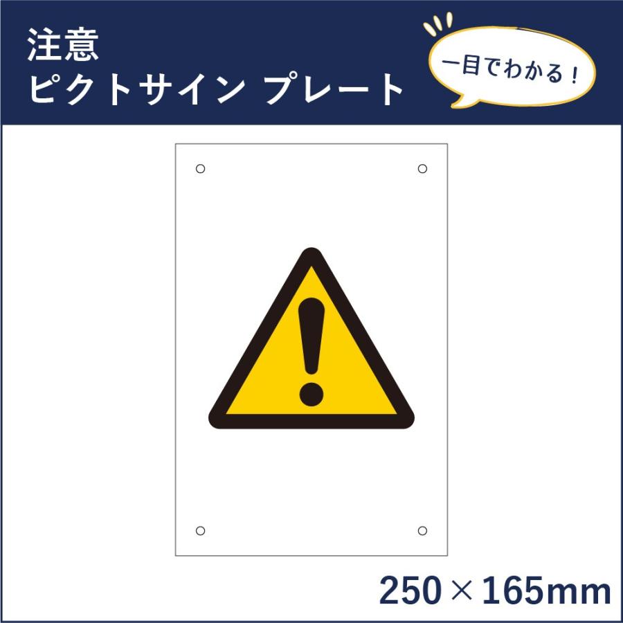 注意 ピクトサイン H250×W165mm ピクトグラム マーク 注意プレート 看板 危険 mark-23 | ブランド登録なし