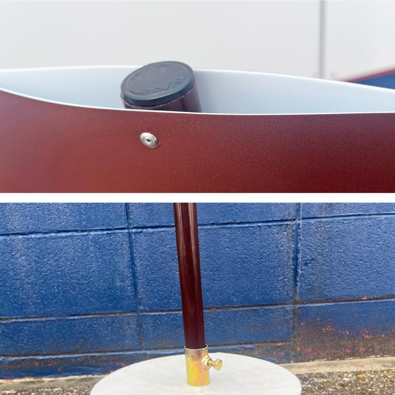 【自由なデザイン】 当店オリジナル まかせなサイン 両面広告 オーダーメイド看板 オリジナル看板 駐車場 コンクリートブロック付き おしゃれ 立て看板 os-brown | ブランド登録なし | 07