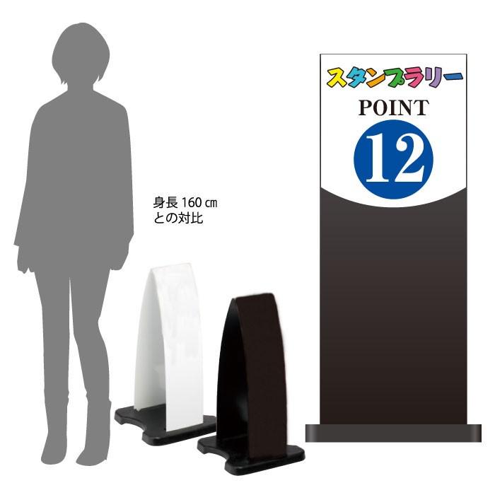 ハーフ両面 スタンプラリーポイント スタンド看板 ミセルフラパネル小