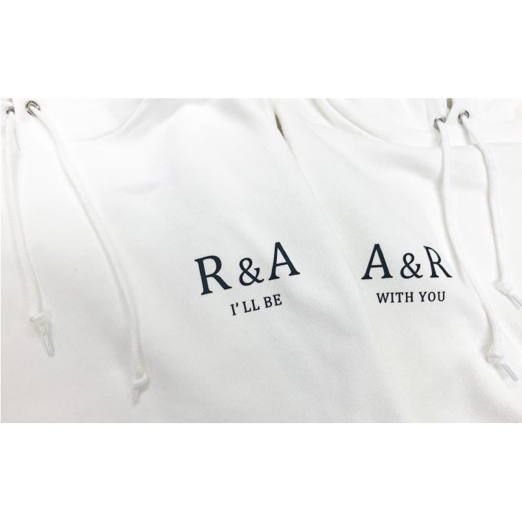 IVY-GOODS 2点セットお揃いパーカー ペアルックパーカー 胸元ワン