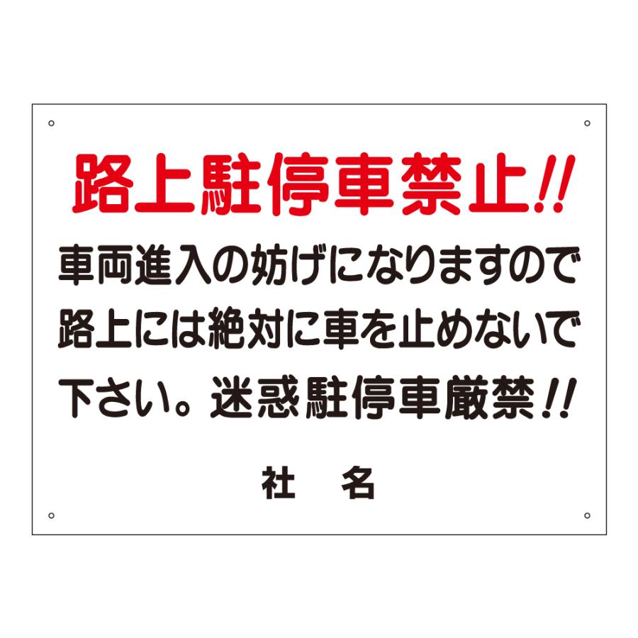 路上駐停車禁止 看板 駐車禁止 駐車厳禁 駐車場 H45×W60cm S-2｜e-netsign