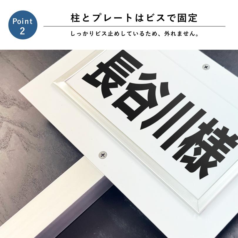駐車場 支柱付き 差し替え式ネームプレート / 名前プレート 契約駐車場月極駐車場  店舗名 社名 名札 杭付き scn-name-replace | ブランド登録なし | 04