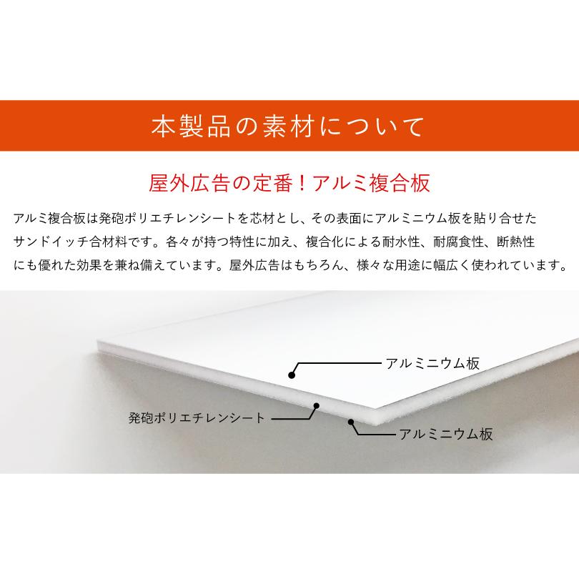 アルミ複合板 3mm 厚 910×1820mm 1 枚 片面ツヤあり 白色 ホワイト DIY