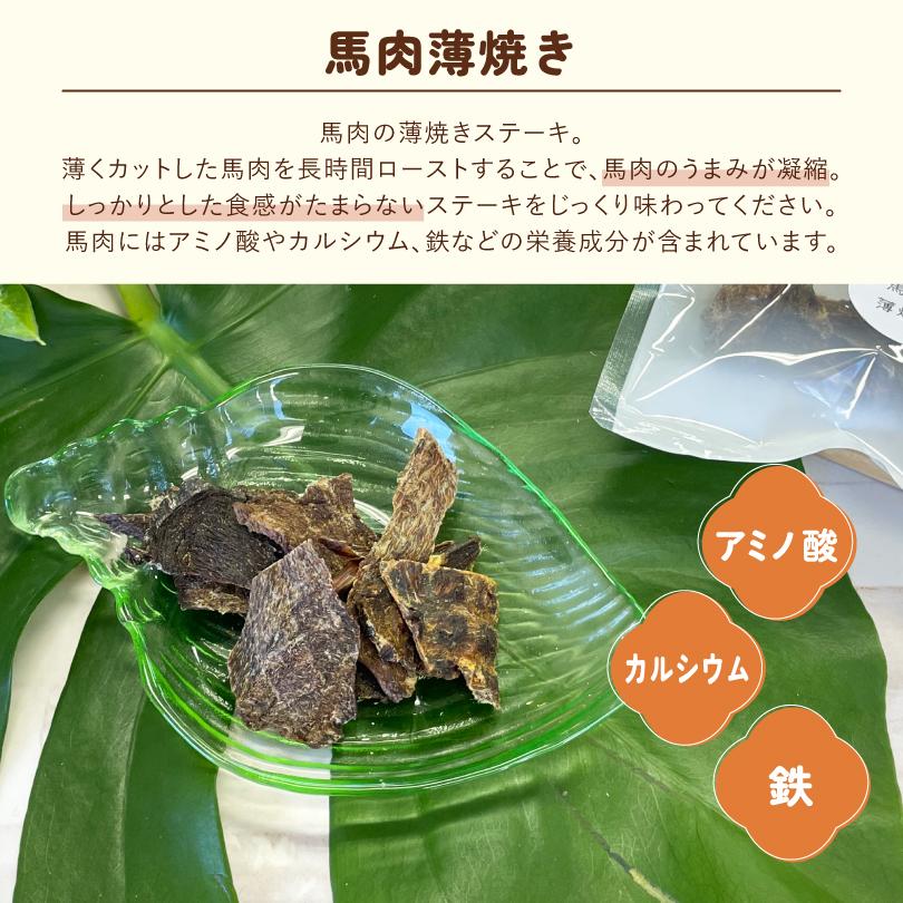 犬 おやつ 無添加 国産 馬肉薄焼き50g Mサイズ カルシウム 硬め ステーキ  犬のおやつ  犬用 ドッグフード ペットおやつ ドックステーブルプラス sw-14 |  | 01