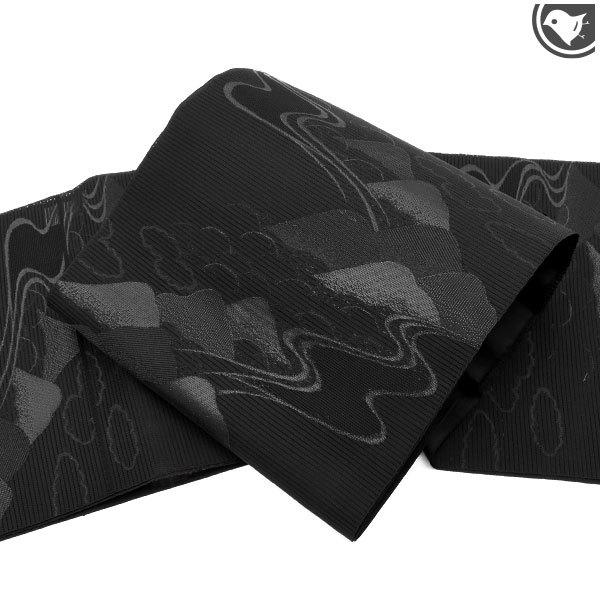 オーダー商品・黒共帯 喪服帯 単衣/夏 絽綴れ 西陣織老舗機屋 謹製  