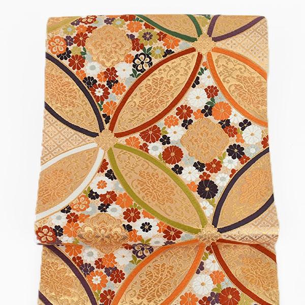 袋帯 振袖帯 ママ振 西陣織 老舗 ふくい 謹製 唐織錦 華七宝 : 帯専門  