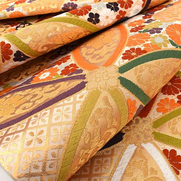 袋帯 振袖帯 ママ振 西陣織 老舗 ふくい 謹製 唐織錦 華七宝 : 帯専門  