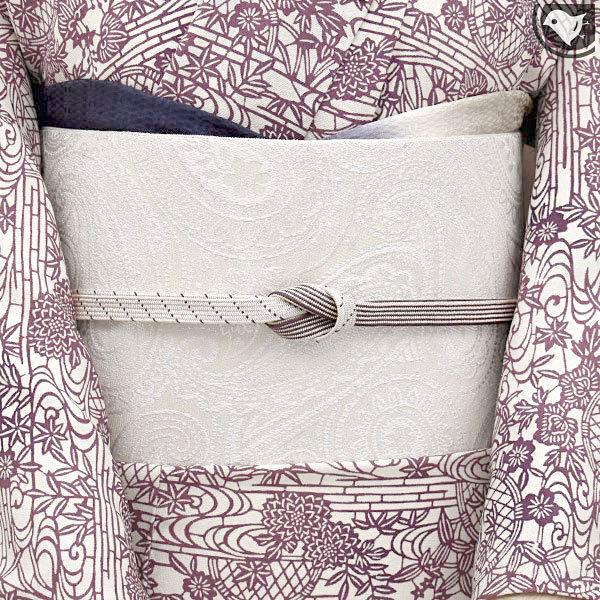 正絹西陣織結晶文様八寸名古屋帯お仕立て上がり 西陣織老舗機屋 謹製