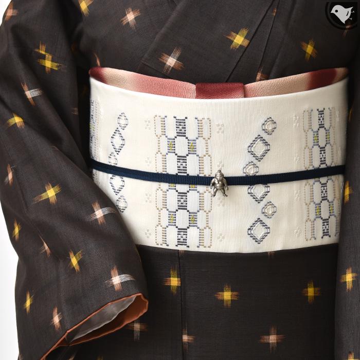 帯留め 力士 お相撲さん 銀細工 シルバー925 山崎工芸 GINNEZU 謹製 三