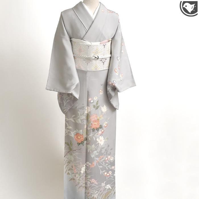 オーダー商品】(銀ベース)*河合美術織物 謹製 唐織り 西陣織 能 オーダー商品】(銀ベース)*河合美術織物 謹製 唐織り 西陣織 能