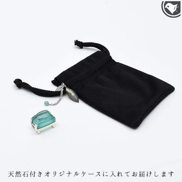 帯留め 切子 グリーンオニキス × 水晶 シルバー台座 三分紐用帯留め 