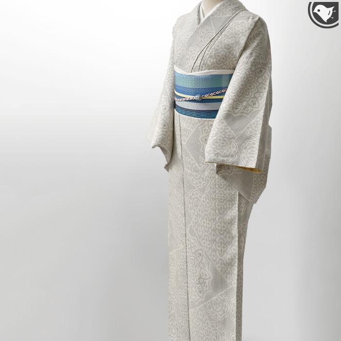 工房真南風　仲宗根めぐみ　名古屋帯　反物　花織　清藍　手織り　着物　015a d 工房真南風 仲宗根めぐみ 名古屋帯 反物 花織 清藍 手織り 着物 015a d