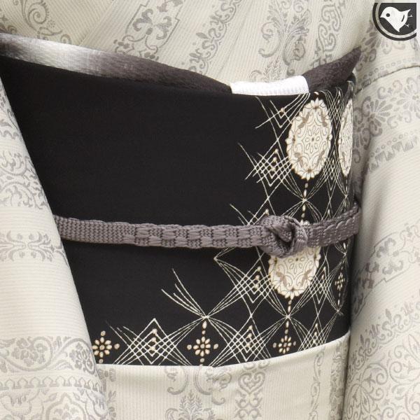 名古屋帯 染めの名門 工芸染匠 成謙 謹製 線幾何華文 正絹 日本製 : 帯  