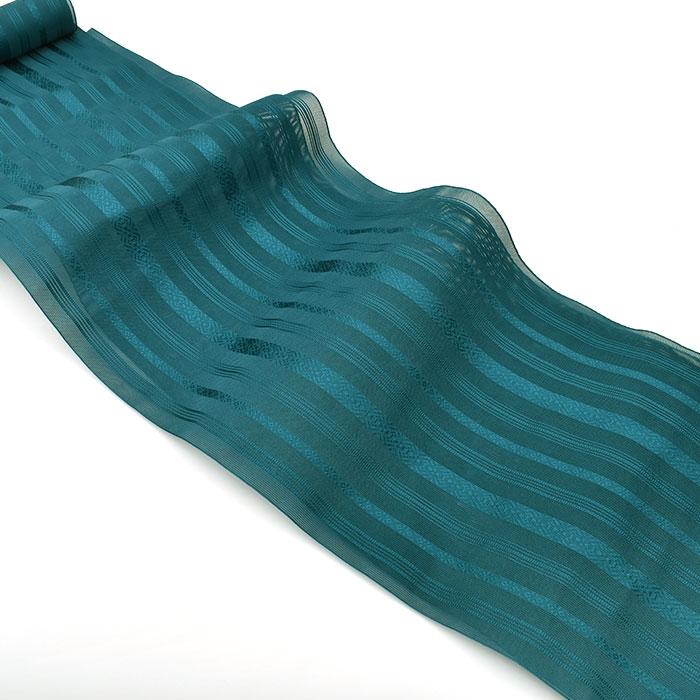 お洒落な紗献上博多帯▪桃色、紅梅色の中間、独鈷織りの透け感美しい夏帯▪長さ３４６ お洒落な紗献上博多帯▫桃色、紅梅色の中間、独鈷織りの透け