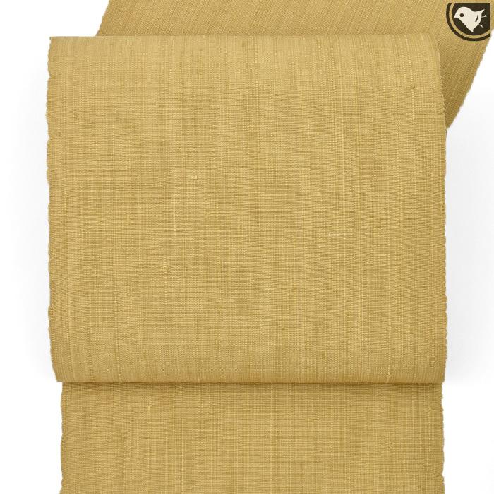 O0310 美品 逸品 希少 浦野理一作 経節紬 無地 正絹 名古屋帯 O0310 美品 逸品 希少 浦野理一作 経節紬 無地 正絹 名古屋帯