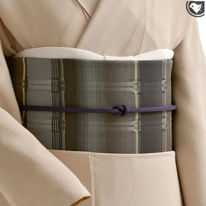 正絹 紬 吉野間道 袋帯 ベージュ 多彩 未使用に近い極美品 正絹 紬 吉野間道 袋帯 ベージュ 多彩 未使用に近い極美品 - メルカリ