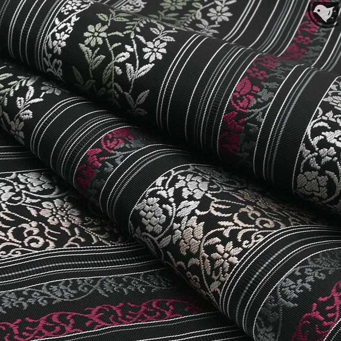 ☆おびや限定色 黒木織物 謹製 豊綾小唐花 筑前博多織 金印 八寸  