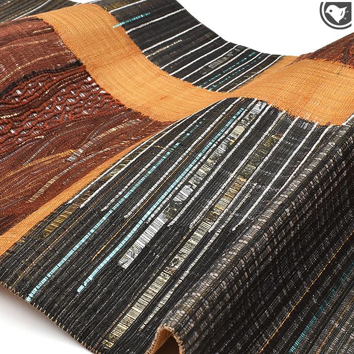 正絹西陣織すくい織物名門渡文手織お太鼓柄袋帯